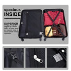 3-Piece Hardshell Lightweight Luggage Set with Spinner Wheels (20/24/28)