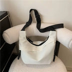 Large Capacity Nylon Shoulder Bag [Korean Style Hobo Bag]