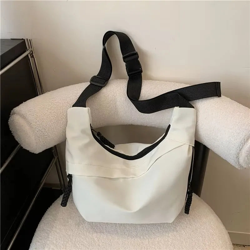 Large Capacity Nylon Shoulder Bag [Korean Style Hobo Bag]