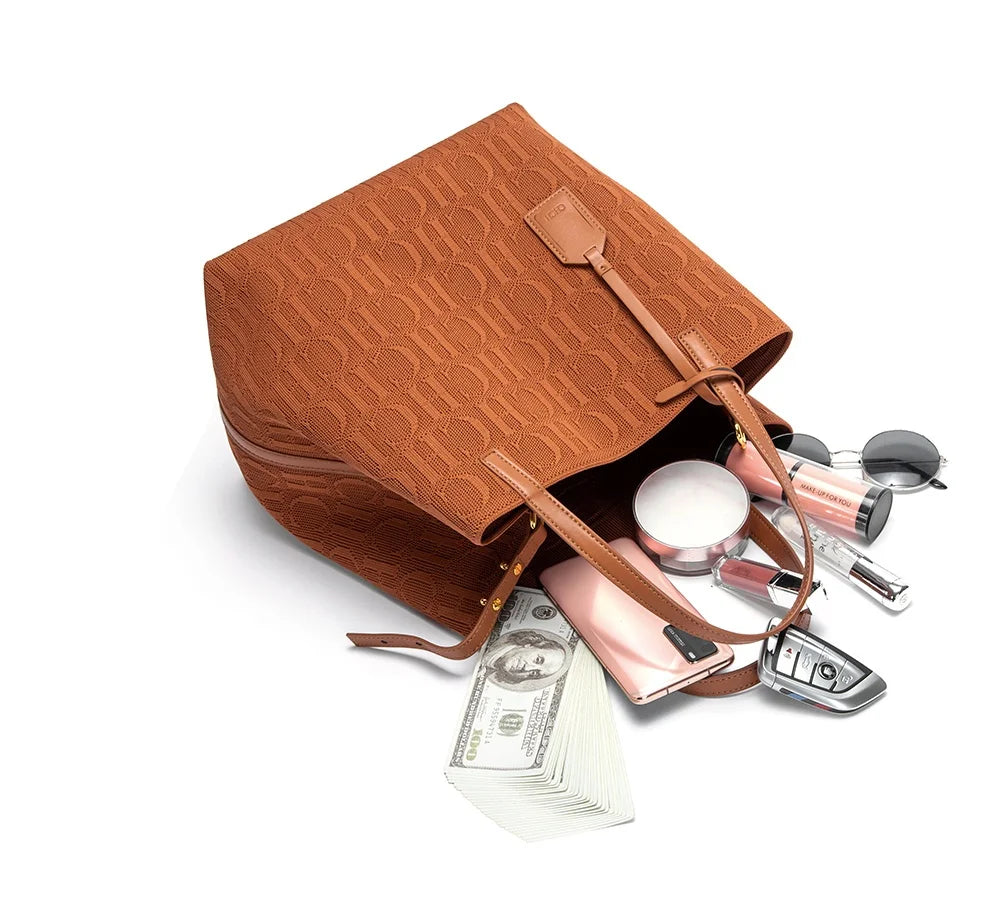 CH High Quality Craft Large Capacity Handbag Ladies Shoulder Bag Fashion Classic New Pure Color Outer Pocket Ladies Handbag