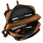 Newsbirds men's leather backpack retro luxury fashion style bagpack travel bag backpack school bag for man leather daypack men