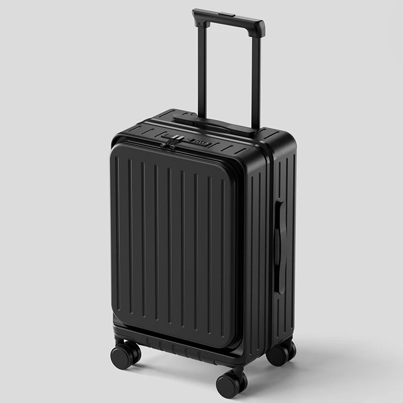 New Front Open Suitcase Hut Trolley Box 20/24/26 Inch High Quality Frame Large Capacity Suitcase Men's Ladies' Travel Case