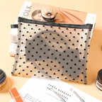 Transparent Makeup Bag (heart print)