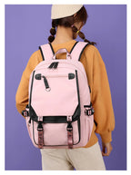 Boba Axolotl Anime School Backpack for Teenage Girls Fashiona Back To School Bookbag Mochila Bookbag with Lunch Bags ,Pencil Bag
