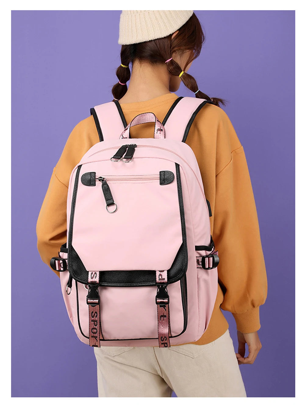 Boba Axolotl Anime School Backpack for Teenage Girls Fashiona Back To School Bookbag Mochila Bookbag with Lunch Bags ,Pencil Bag