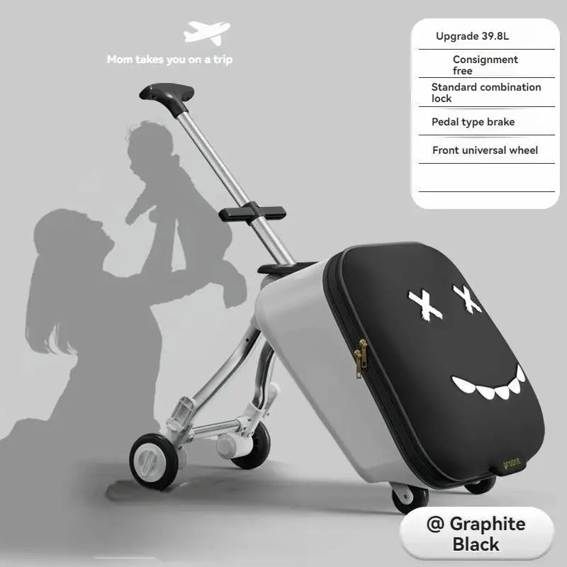 Cartoon Children's Trunk Baby Box Child Rideable Travel Bag 20 Inch Foldable Baby Car