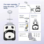 1-Piece Set of Children's Luggage That Can Be Sat on and Ridden, Trolley Case with Carry-On Suitcase, Travel Essential, Can Be Disassembled, Suitable for Children Aged 2-12