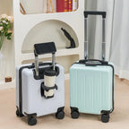 Small Luggage Travel Bag 14 Inches Luggage Travel Luggage with Cup Holder and Hook