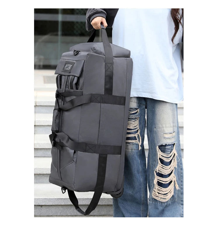 Travel Bag, Large Capacity Handbag, Portable Outdoor Carry-On Luggage, Wheeled Travel Bag, Convenient and Practical Unisex Travel Bag