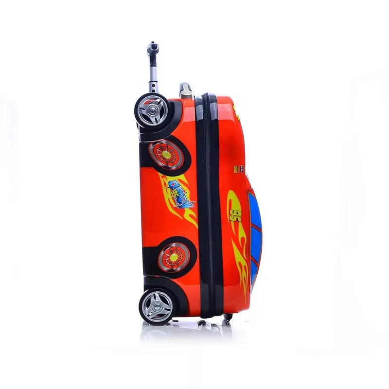 Anime Supercar Child Boy Girl Toys Trolley Suitcase cute cartoon Children's luggage Wheel Suitcase Travel Children's Suitcase