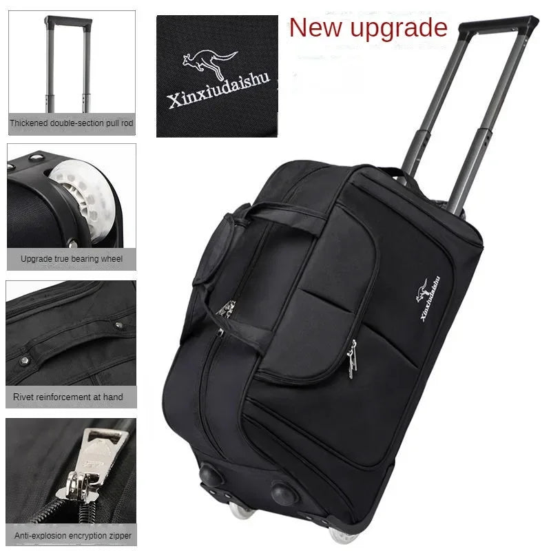 Large Capacity Trolley Bag Men's and Women's Hand Travel Bags Waterproof,lightweight,foldable Duffel Bag Multifunctional Storage