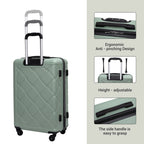 Luggage Sets 3 Piece, Suitcases with Double Spinner Wheel,Suitcase Set ABS Hard Case Luggage with Travel Duffle Bag
