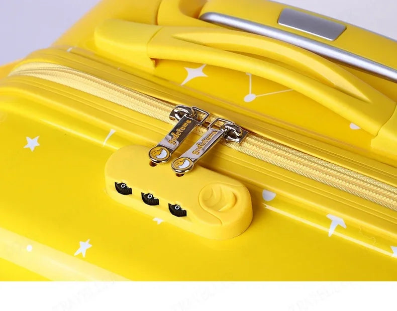 Travel kids luggage cartoon Riding trolley case children's riding suitcase can sit and ride rolling luggage gift travel bags