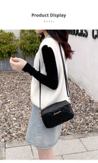 2025 tassel women's small crossbody bag trend diamond grid embroidery camera women's shoulder bag fashion chain crossbody bag