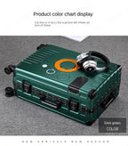 Aluminum Frame Suitcase Super Silent Combination Lock Boarding Rolling Luggage Fashion New Trolley Case 20/22/24/28 Inch