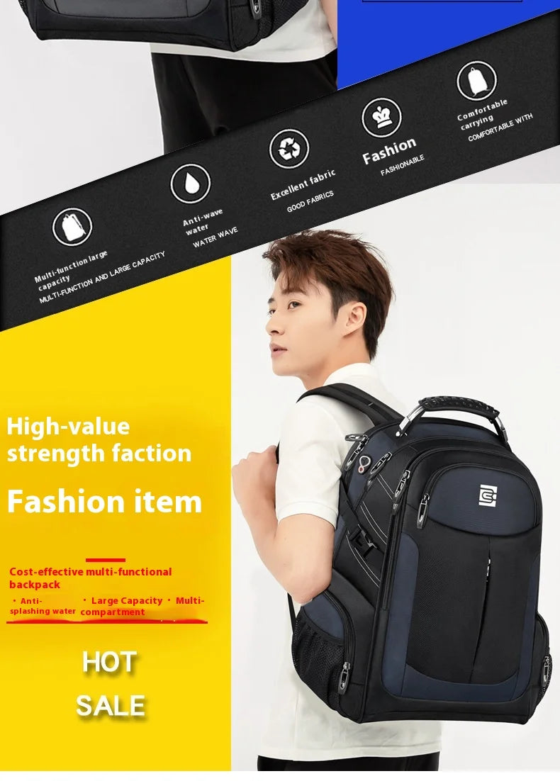 BrunoCavalli Men's Laptop Backpacks For 17 Inch Fashion Women Travel Bag Waterproof School Backpack Large Capacity Men Bagpack