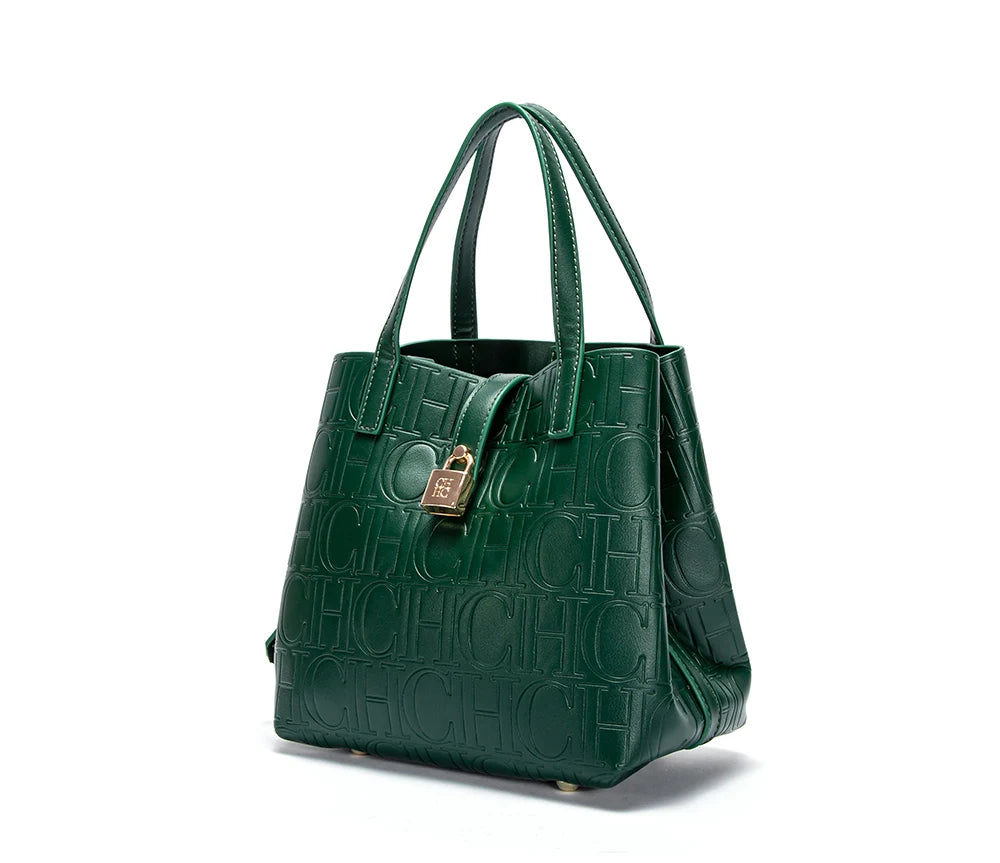 Classic Simple Solid Color Women's New 2024 Large Capacity Handbag Letter Element Women's Handbag