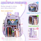 New Transparent Backpack PVC Large Capacity Backpack Waterproof Backpack Outdoor Fitness Sports Visual Backpack Schoolbag