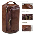 Leather Toiletry Bag for Men Women Dopp Kit Mens Hanging Toiletry Bag Travel Toiletry Bag for Traveling Large Cosmetic Bag for T
