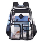 New Transparent Backpack PVC Large Capacity Backpack Waterproof Backpack Outdoor Fitness Sports Visual Backpack Schoolbag