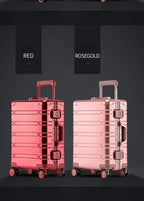 TravelTrolley Luggage 20‘’Carry-On Cabin Suitcase Travel Bags Rolling Luggage Aluminum-magnesium Alloy Travel Suitcase