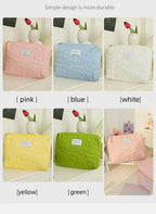 Embroidery Large-Capacity Cosmetic Bag Waterproof Portable Storage Bag Travel Makeup Pouch