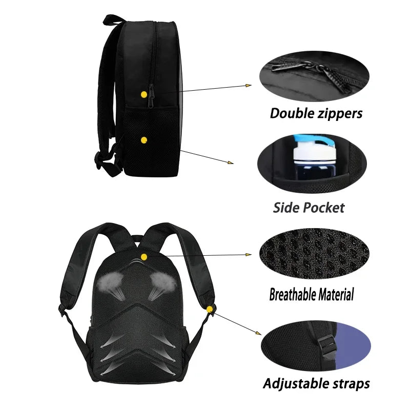 Cute Potdemiel Child School Backpack with Lunch Bags ,Pencil Bags ,School Bags for Boys Girls S-Sponge-BobS Best Gift