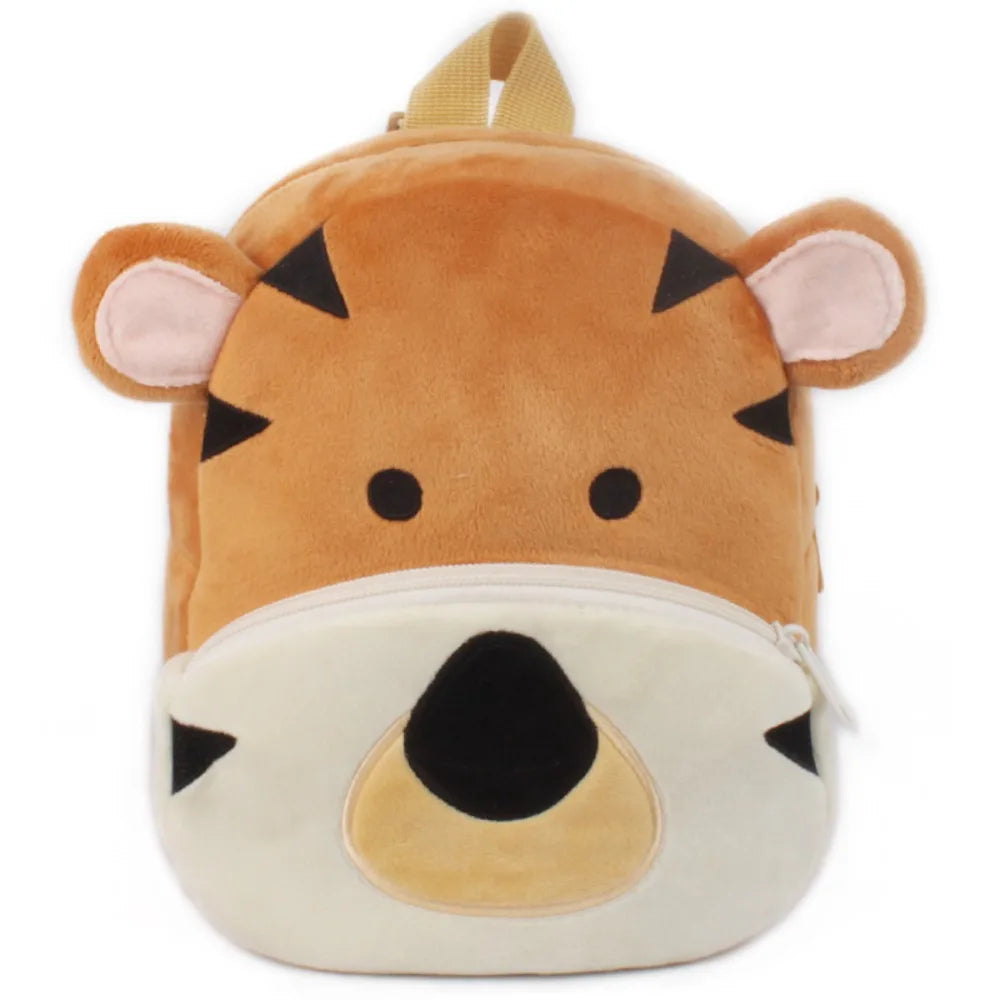 Kawaii 3D Cartoon Animal Kids Backpack Plush Mini Kindergarten Schoolbag Soft Stuffed Travel Backpack Birthday Gift