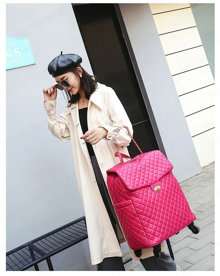 20 inch Rolling Suitcase Trolley Luggage Bag Travel Bags Suitcase With Universal mute Wheels Light fashion Carry on Luggage