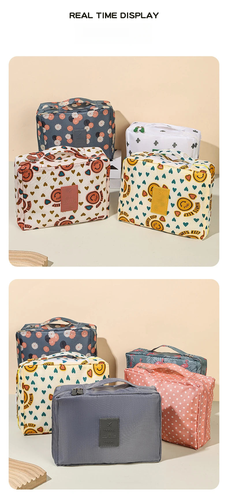 Women's Waterproof Makeup & Toiletries Travel Bag | Portable Cosmetic Organizer, Hanging Shower Pouch