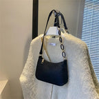 Women's Embossed Felt Handbag with Portable Chain
