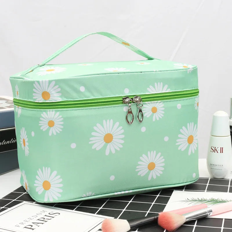 Waterproof Portable Women Makeup Bag High Capacity Toiletries Organizer Storage Cosmetic Cases Zipper Wash Beauty Pouch Travel