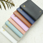 2PCS Custom Name Passport Holder & Luggage Tag Set Customized Gold Monogram Name Faux Leather Passport Cover with a Luggage Tag