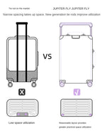 New Luggage 20 inch Carry-on Suitcase Side Opening Travel Suitcase Aluminum Frame Trolley Case 30 inch Large Capacity Luggage