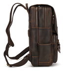 Newsbirds men's leather backpack retro luxury fashion style bagpack travel bag backpack school bag for man leather daypack men