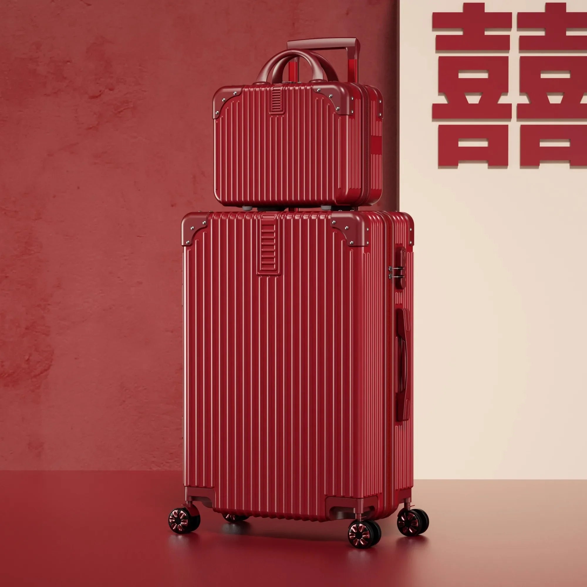 Suitcase Travel Suitcase Fashion Enterprise Suitcase Compact 20-28-inch Lightweight Carrier Roller Suitcase Makeup Box Set