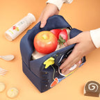 3D Cartoon Insulated Lunch Bag Thermal Food Container Bag for Students Portable Handheld Lunch Box Tote with Easy-Carry Handle