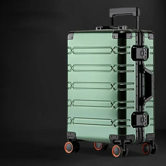 TravelTrolley Luggage 20‘’Carry-On Cabin Suitcase Travel Bags Rolling Luggage Aluminum-magnesium Alloy Travel Suitcase