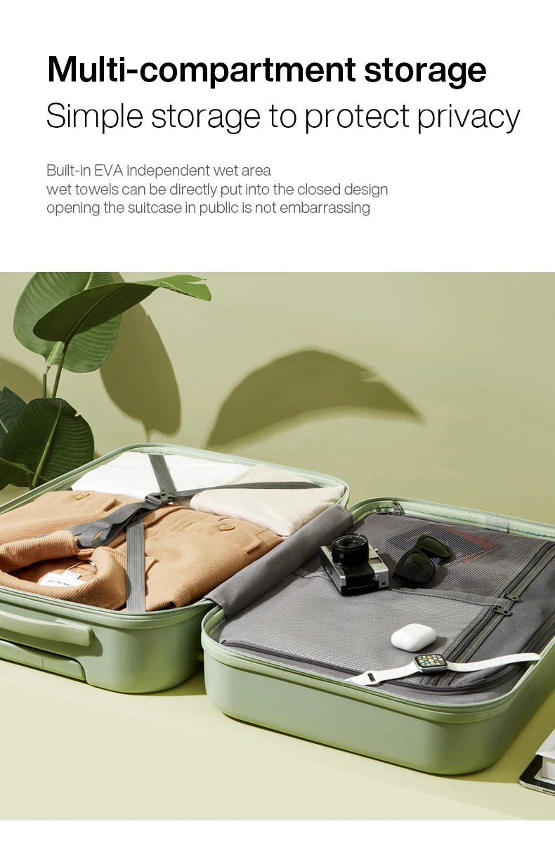 Mixi Puristic Design Travel Luggage Rolling Wheel Hardside Women Suitcase Men Trolley Case 16 20 Carry On/Big 22 24 26 28 Inch