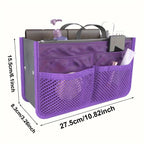 Multifunctional Bi-fold Storage Bag Double Zipper Large Capacity Storage Arrangement Makeup Toiletries Large Classification Bag
