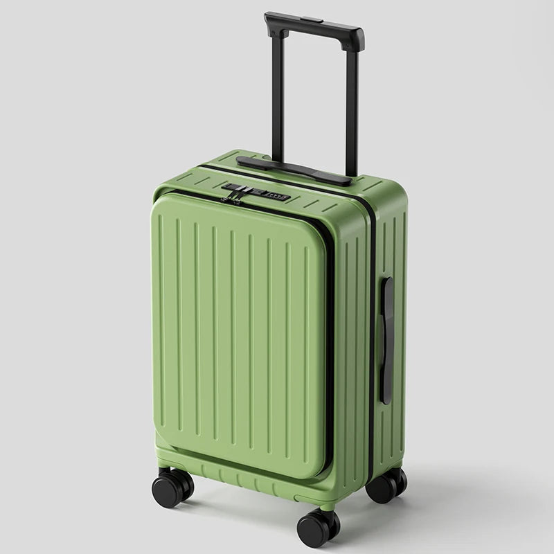 New Front Open Suitcase Hut Trolley Box 20/24/26 Inch High Quality Frame Large Capacity Suitcase Men's Ladies' Travel Case