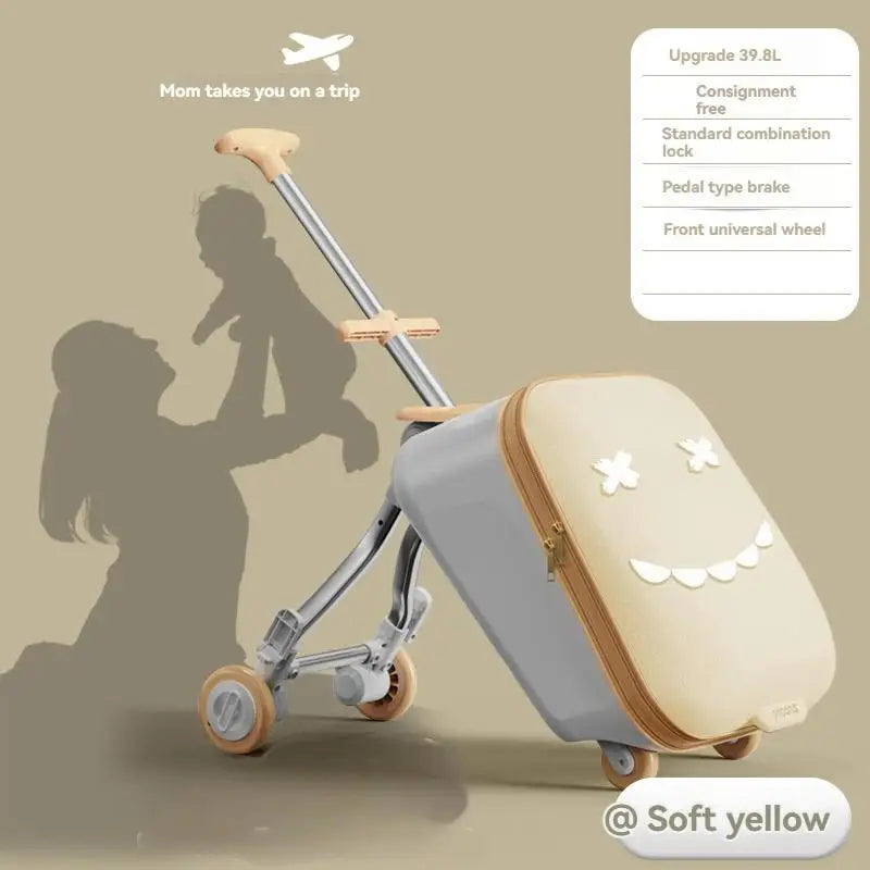 Cartoon Children's Trunk Baby Box Child Rideable Travel Bag 20 Inch Foldable Baby Car
