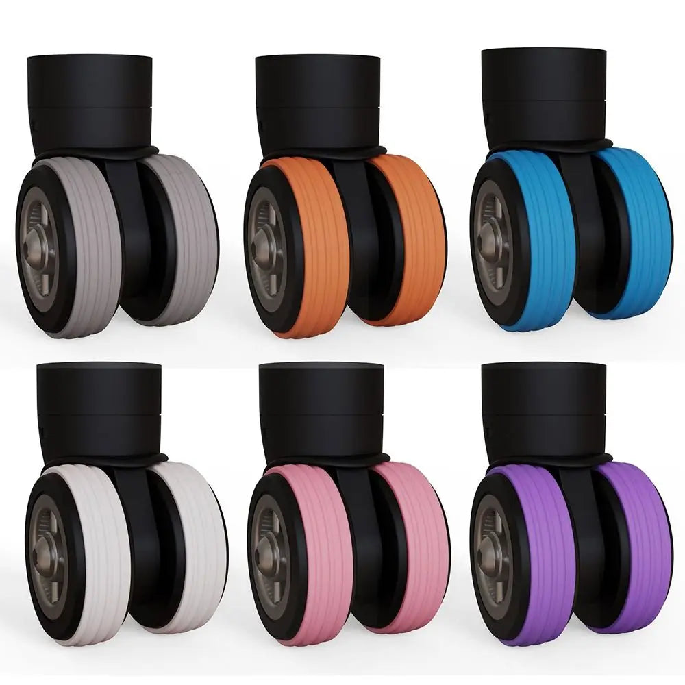 Croppable Luggage Wheels Protector Stickers Luggage Suitcase Wheels Cover Reduce Noise Wheels Sleeve Accessories