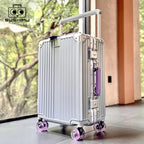 Women's Wide-Tube Telescopic Handle Luggage 2025 New Style 20-inch Carry-On Suitcase