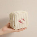 HOMEFISH Korean Square Small Makeup Bag Student Small Earphones Zero Wallet Girl Portable Lipstick Storage Bags