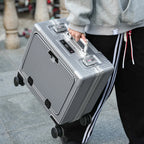 18 Inch Trolley Case Travel Suitcase Boarding Case Aluminum Frame Password Box Suitcase Universal Wheel Rolling Luggage Bag