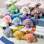 Anime Flocked Dora DIY Decorative Pendant KeyChain Backpack Decor Cute Cartoon Schoolbag Pendant Boys And Girls Gifts