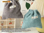 HOMEFISH Corduroy Drawstring Bag Christmas Gift Candy Jewelry Cosmetics Coins Keys Organizer Packing Bags Storage Bag Pouch