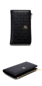 Retro Classic Style Solid Color Women's Long Wallet with Letter Print Portable Women's Clutch Bag Fashionable and Simple
