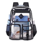 New Transparent Backpack PVC Large Capacity Backpack Waterproof Backpack Outdoor Fitness Sports Visual Backpack Schoolbag